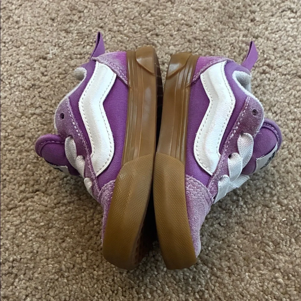 Vans Kids Lavender and White Sneakers